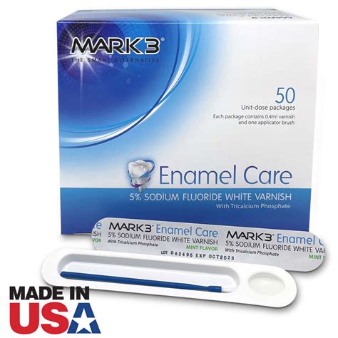 Enamel Care 5% Sodium Fluoride Varnish TCP 50/bx. - MARK3 | Noble ...