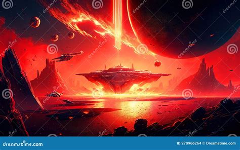 Laser Fueled Battle Amongst The Stars Intergalactic Spaceships Clash