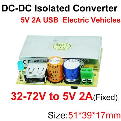 Isolated 37v 42v 60v 48v 72v To 5v 2a Usb Output Voltage Regulator Dc