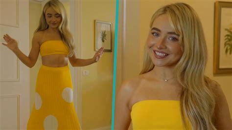 Sabrina Carpenter Shows Off Vibrant Carolina Herrera Look Ahead Of