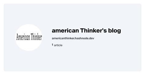 american Thinker's Blog