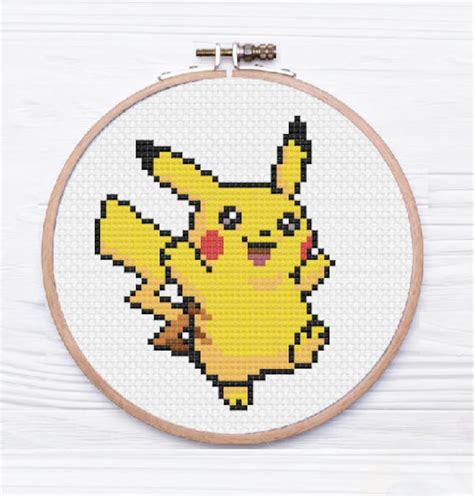 Pikachu Pokemon Cross Stitch Pattern Pdf Etsy