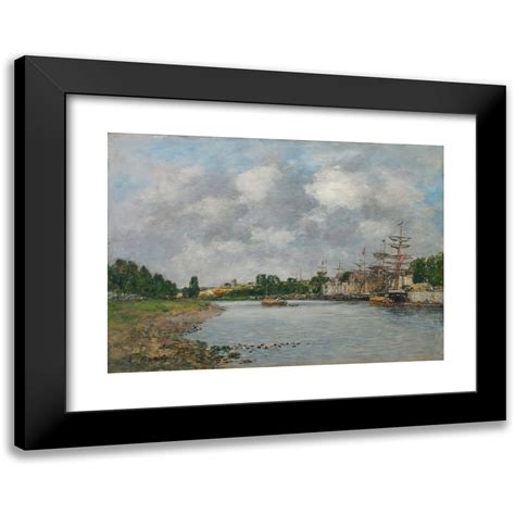 Eugène Boudin 14x11 Black Modern Framed Museum Art Print Titled View