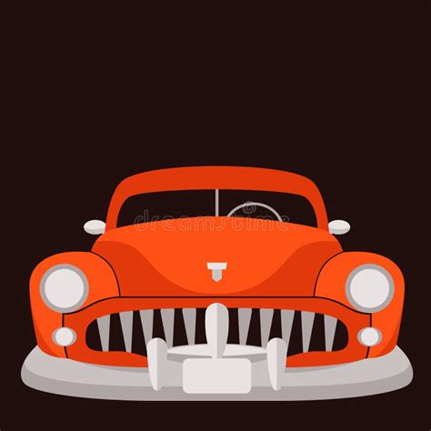 Classic Vintage Car Vector Illustration Stock Vector Illustration Of