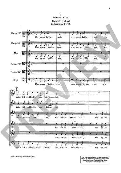 Motetten Johann Ludwig Bach Noten F R Gemischten Chor