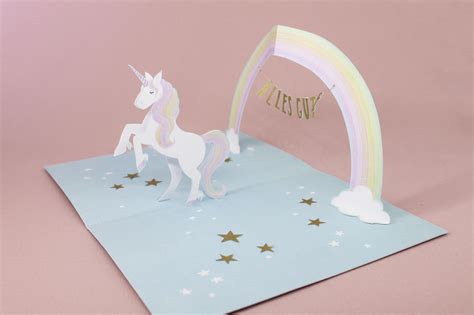 Pop-Up Card 'Unicorn' - faltmanufaktur-Tina Kraus