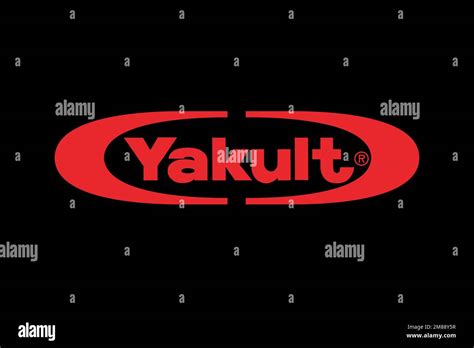 Yakult Logo Black Background Stock Photo Alamy