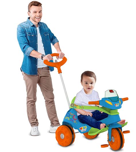 Triciclo Velobaby G2 Passeio Pedal Azul Bandeirante Fátima Criança