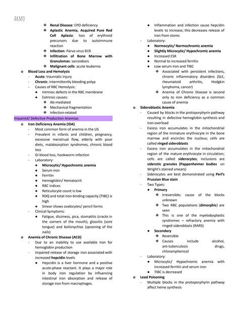 Solution Hematology Anemias Studypool