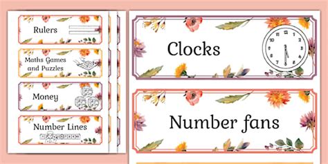 👉 Wildflower Botanical Themed Maths Area Labels Twinkl Ks1