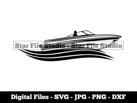 Speed Boat Logo Svg Speed Boat Svg Speedboat Svg Motor Boat Etsy Canada