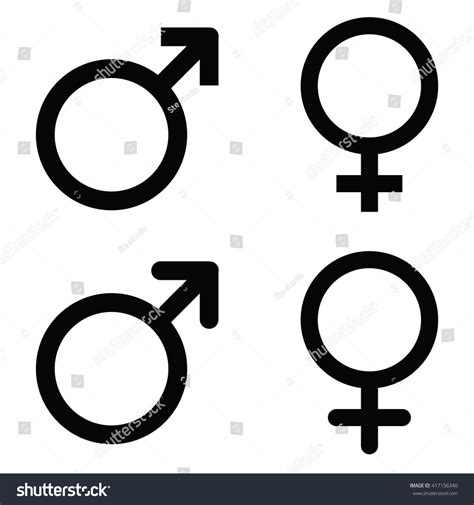 Male And Female Symbol Set Vector Illustration Royalty Free Stock