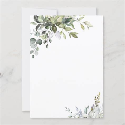 Watercolor Eucalyptus Greenery Bridal Shower Invitation Zazzle