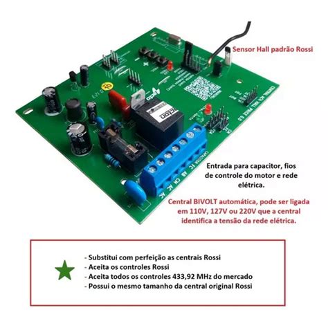 Central Placa De Comando P Portão Eletrônico Rossi Kxh30fs Shopee Brasil