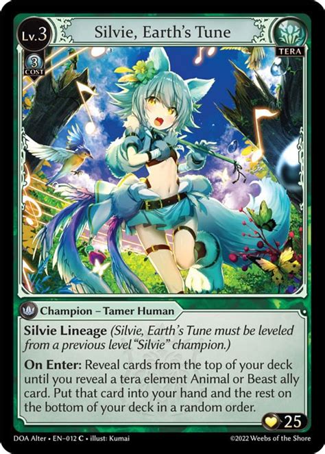 Silvie Earth S Tune Dawn Of Ashes Alter Edition Grand Archive TCG