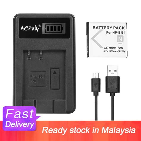 Aopuly 1000mAh NP BN1 NPBN1 NP BN1 BN Battery And Charger For SONY DSC