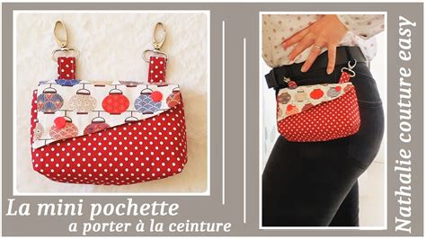 la mini pochette à porter à la ceinture par Nathalie couture easy YouTube