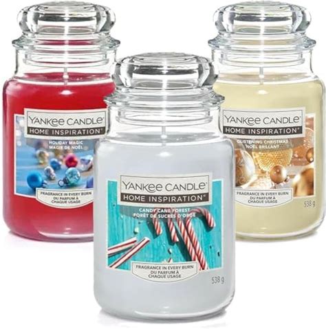 Pack Of 3 Yankee Candle Home Inspiration Festive Set 3x538g Glistening