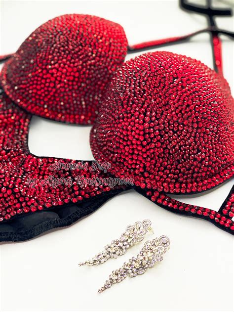 Competition Bikini Set Rhinestone Fitness NPC IFBB Etsy