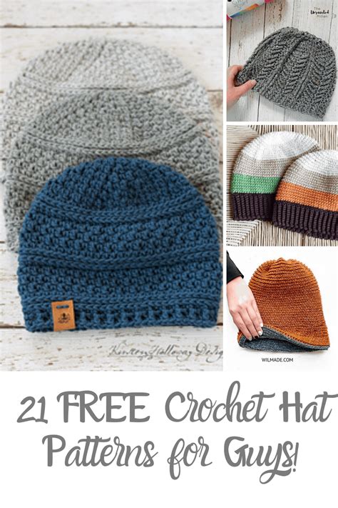 25 Free No Frills Patterns Crochet Hats For Men Love Life Yarn