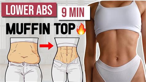 9 MIN INTENSE LOWER ABS WORKOUT Get Rid Of Muffin Top Belly Fat