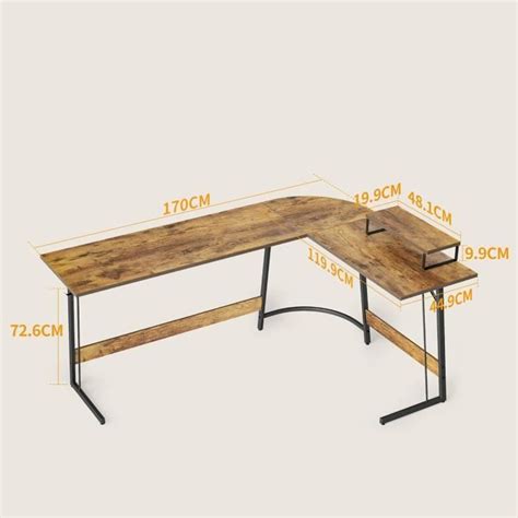 Bureau D Angle Gamer Gaming Informatique 170 120 Cm Table En Forme