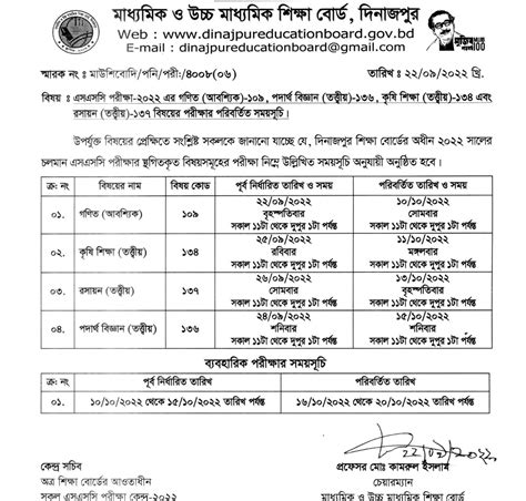 Ssc Exam Routine 2024 All Education Board Eduresultbd