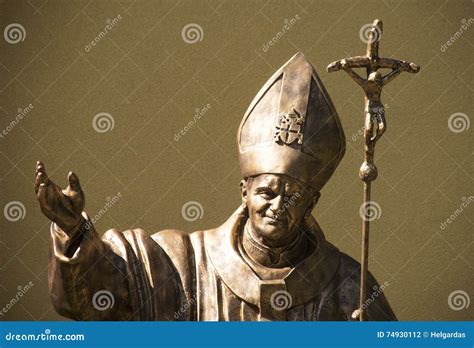 Statue Of Pope John Paul Ii Stock Photo Image Of Jesus John