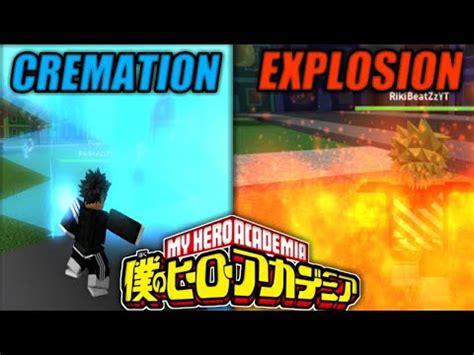 ROBLOX Explosion Cremation Quirk Showcase L My Hero YouTube