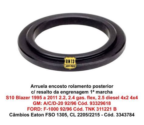 Arruela Encosto Rolamento Engren S Blazer Ac F Rs Rm