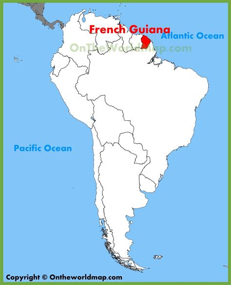 French Guiana Map South America