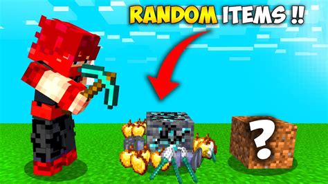 MINECRAFT BUT BLOCK DROP RANDOM ITEMS YouTube