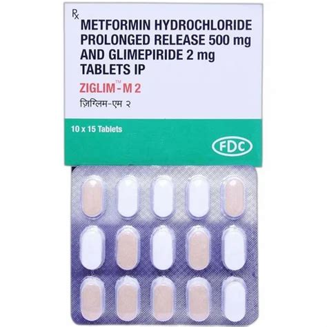 Glimepiride 2mg Metformin 500mg Tab At Rs 95 Stripe Glimepiride