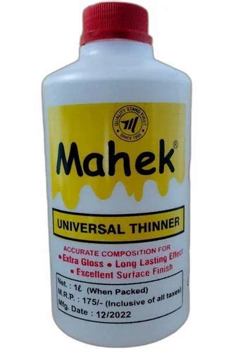 Mahek Toluene 1L Universal Thinner For Cellulose Based Paints