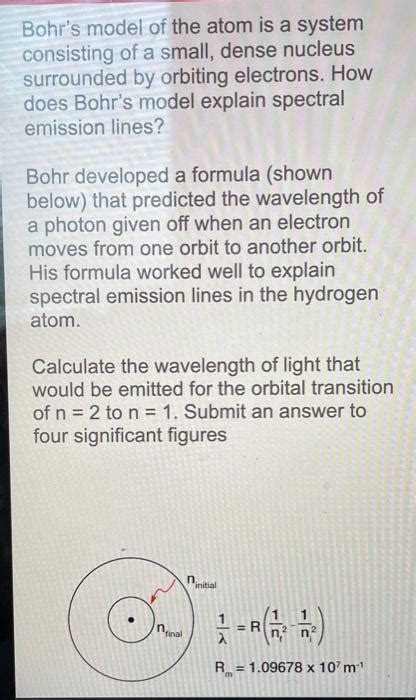 Solved Surrounded By Orbiting Electrons How Does Bohr S Chegg