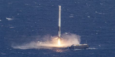 SpaceX: Rocket's own camera captures historic barge landing | Digital ...