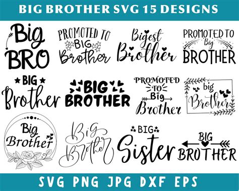 Big Brother Svg Bundle Big Brother Png Big Bro Clipart Big Brother