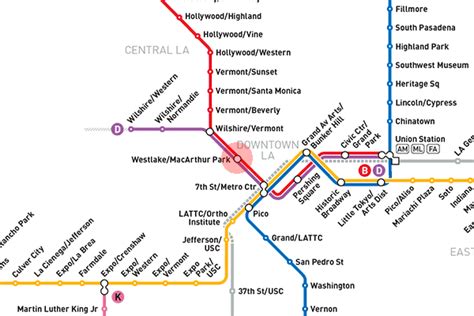 Westlake/MacArthur Park station map - Los Angeles Metro Rail