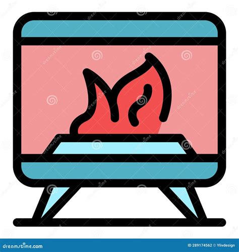 Vectores De Icono De Horno Calefactor Plano Ilustraci N Del Vector