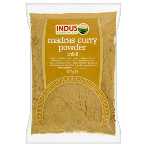 Indus Madras Curry Powder Mild 100g Herbs Spices And Seasonings