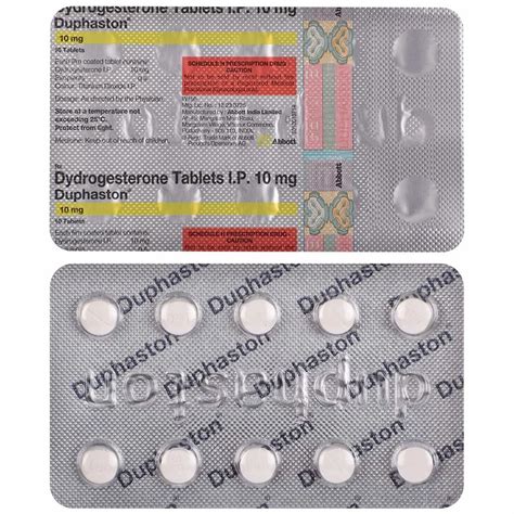 Duphaston Dydrogesterone Tablet Strength 10 Mg Packaging Type Box