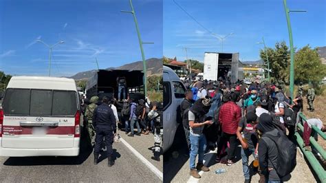 Rescataron a más de 250 migrantes que viajaban en la caja de un tráiler