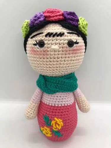 Frida Kahlo Mu Eca Tejida A Crochet Amigurumi Peluche Env O Gratis