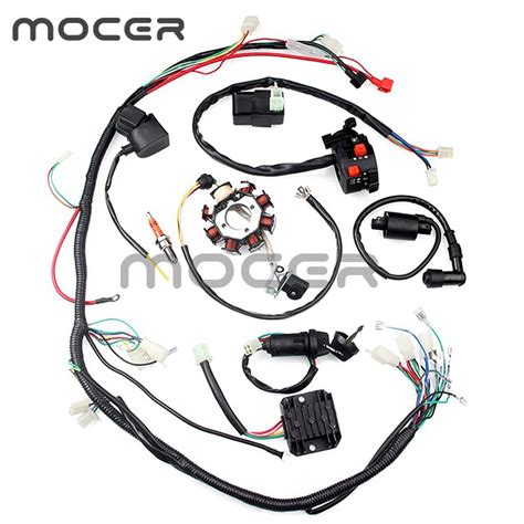 Full Electrical Wiring Harness Kit Fit For Dirt Bike Atv Quad