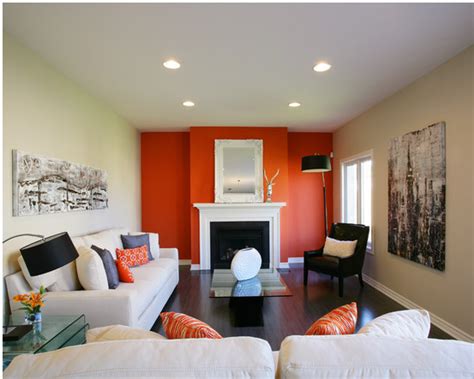 living room paint color ideas : orange combinations