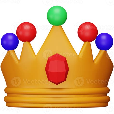 Crown 3d Rendering Isometric Icon 15072091 PNG