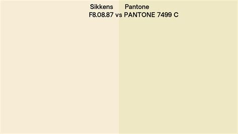 Sikkens F8 08 87 Vs Pantone 7499 C Side By Side Comparison