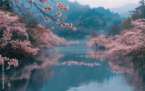 Scenery Of Ten Thousand Acres Of Cherry Blossom Garden In Pingba