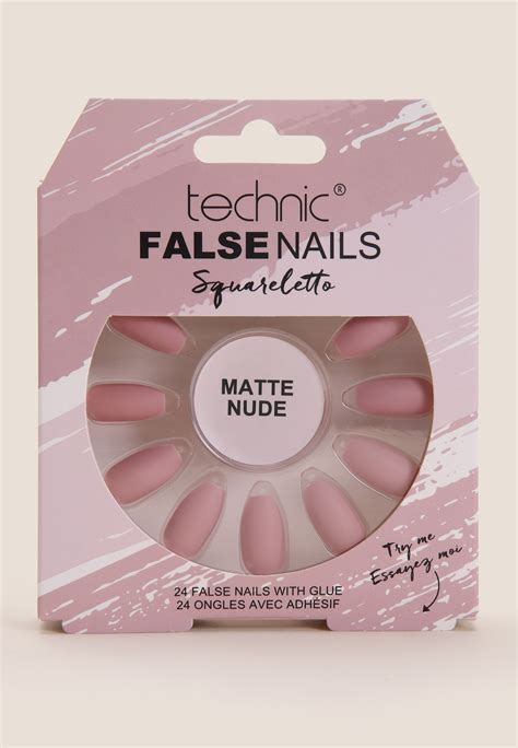 Womens Technic Squareletto False Nails Peacocks