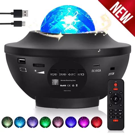 Galaxy Star Projector Light Led Ceiling Starry Night Wave Ocean Space